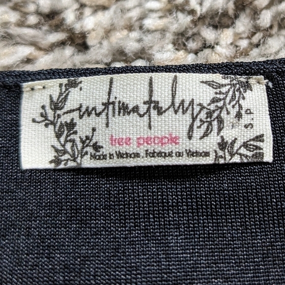 Intimately Free People black v neck long sleeve bodysuit leotard S - Picture 7 of 9